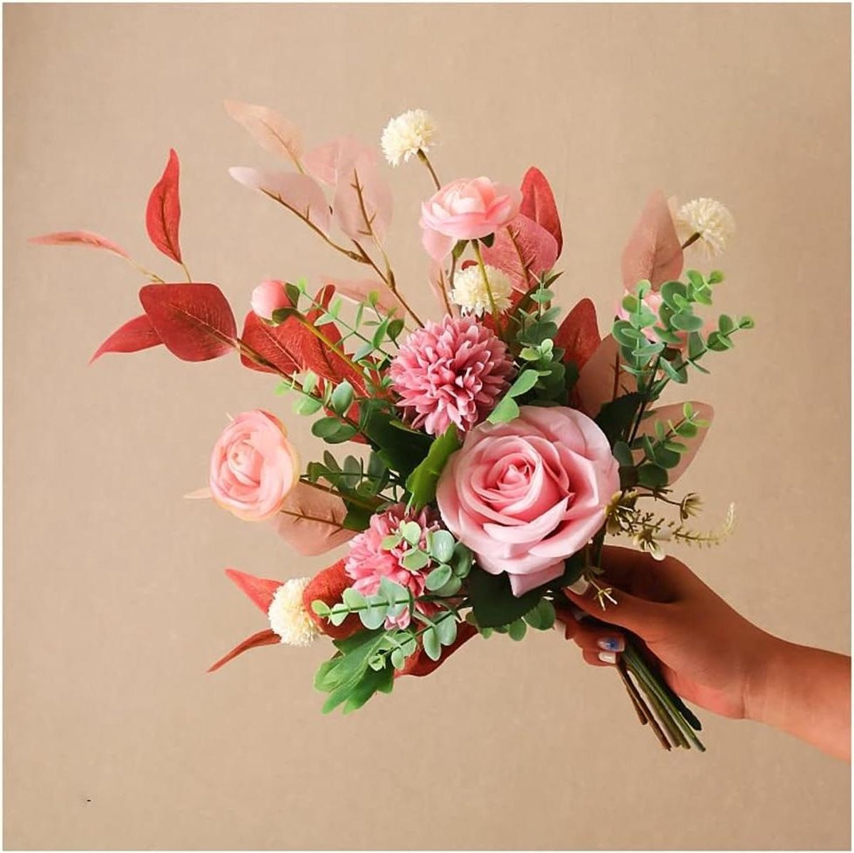 Realistisch kunstbloemen boeket voor decoratie thuis