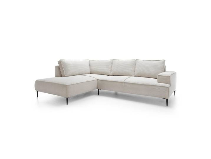 Furnlux Ecksofa Olmo Beige 275x195x83 cm, 275x195 cm, Wohnzimmer, Sofas & Couches, Wohnlandschaften, Ecksofas