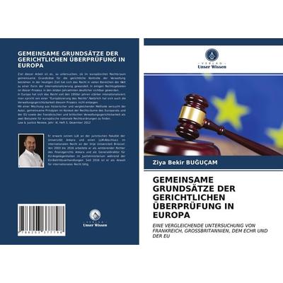 Gemeinsame Grundsätze der Gerichtlichen Überprüfung in Europa, Taschenbuch von Ziya Bekir Bu¿Uçam, Verlag Unser Wissen, 978-620-3-37779-8
