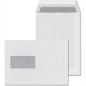ÖKI Versandtaschen 43354, weiß, C5, mit Fenster, haftklebend, aus Papier, 500 Stück