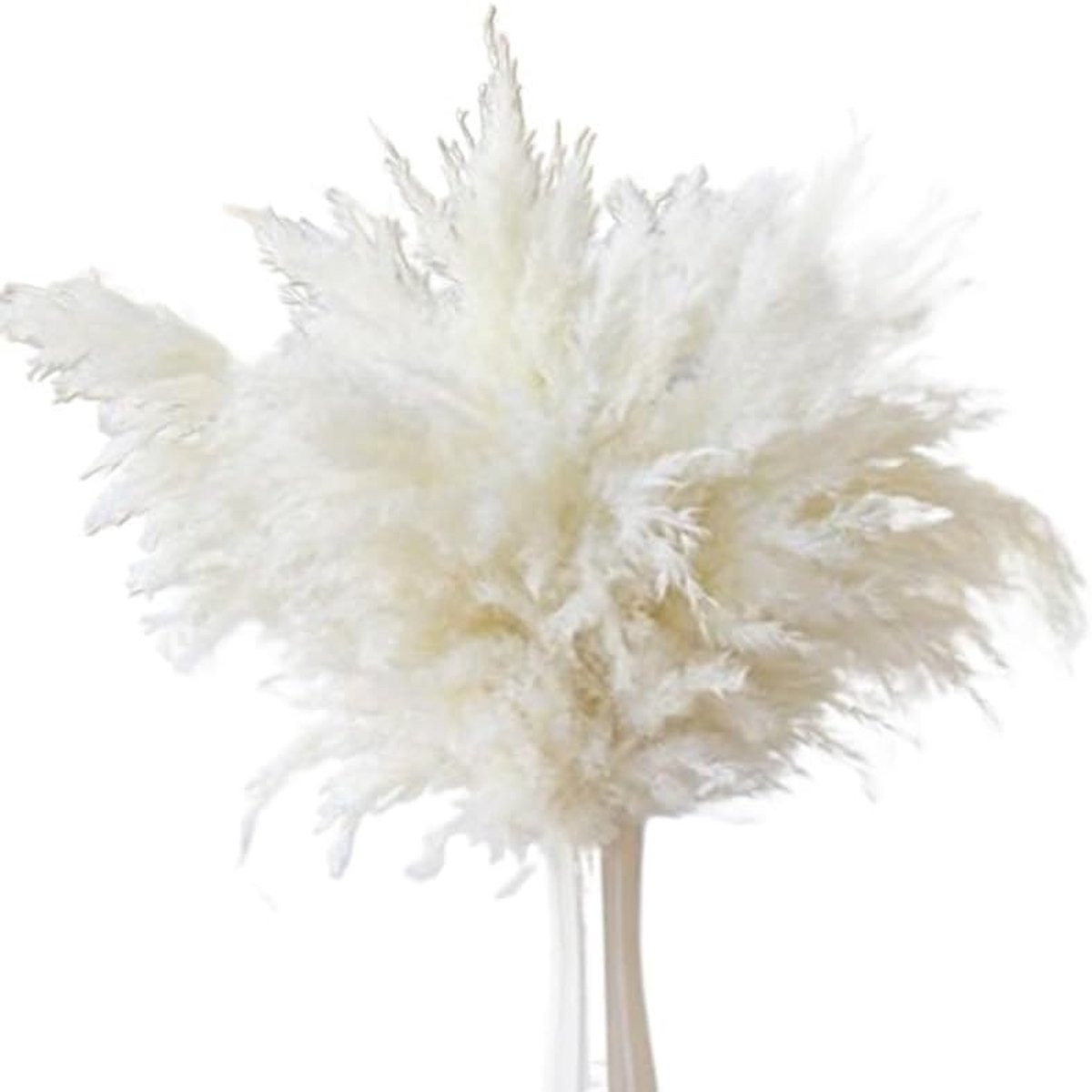 Kunstmatig Pampas Gras Decoratie Boeket Wit - 45 cm
