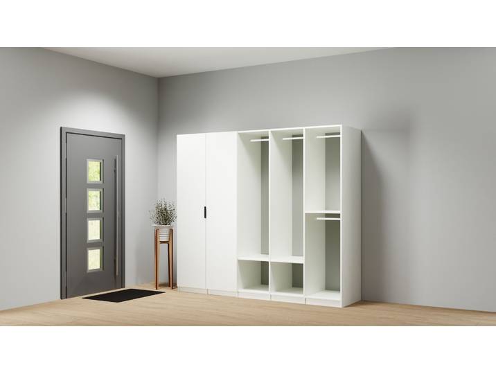 Begehbarer Kleiderschrank nach Maß Premium Dekore Weiß