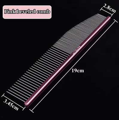 Inspire Curations FurCare Professional Stainless Steel Grooming Comb a Pink 1pc