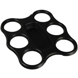 PAPSTAR 36 Becher-Trays, PS 22,4 cm x 24,4 cm x 2,4 cm schwarz für 6 Becher