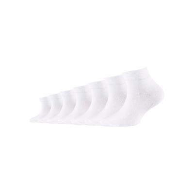 Kurzsocken CAMANO "ca-soft", Herren, Gr. 31-34, weiß, Baumwollmischung, unifarben, normal, Socken, mit verstärktem Fersen- und Zehenbereich