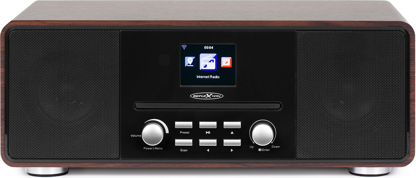 Reflexion HRA19INT wood / Design Internet-Radiomit UKW/DAB+/DAB, Bluetooth, MP3/CD, AUX-IN