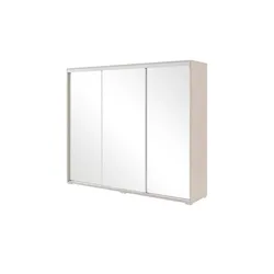Schwebetürenschrank   ¦ beige ¦ Maße (cm): B: 250 H: 215 T: 62.0