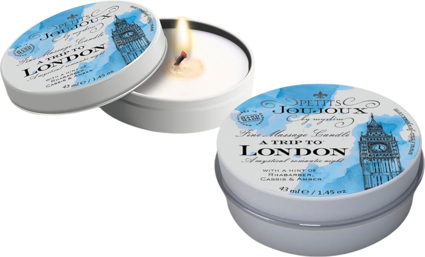 Petits Joujoux London - Massagelys - Rabarber-Amber - 43ml