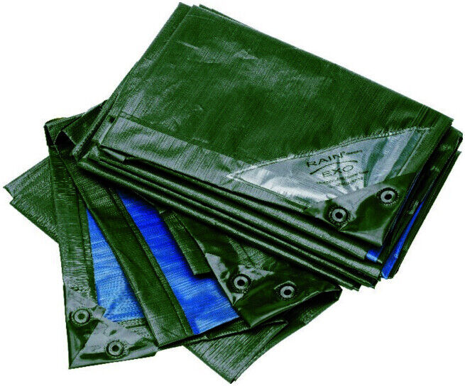 RAINEXO Bâche de protection 150g/m², 1,5x3m, vert/bleu (RX150-1,5x3-GB)