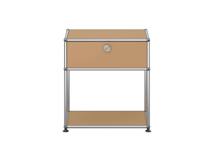 USM Haller Nacht-Schränkchen M54 beige 1 Klapptür oben ohne Schloss 52.3x56.5x37.3 cm