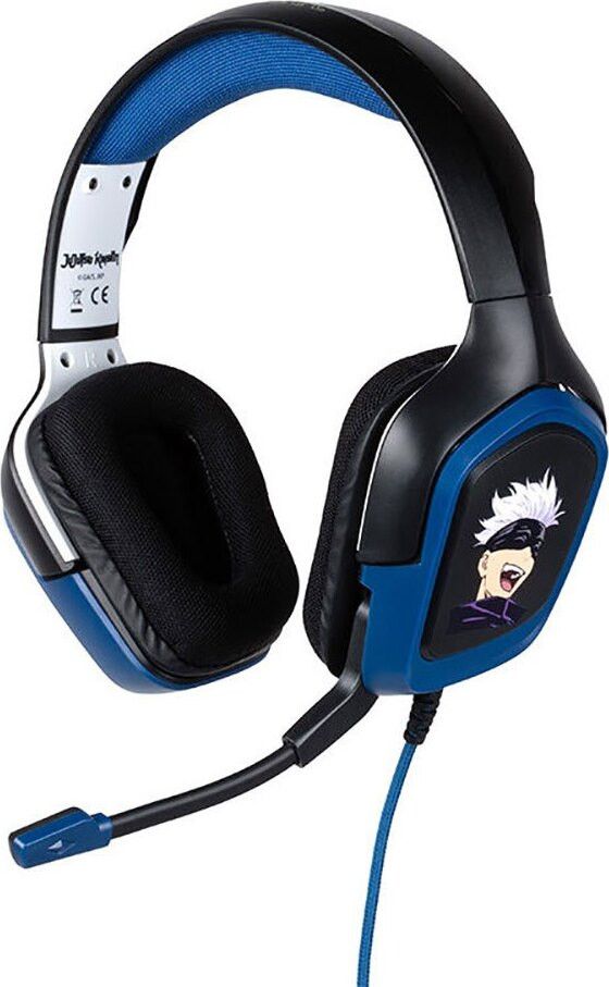 Konix KX JUJUTSU gaming headset met microfoon, zwart-blauw