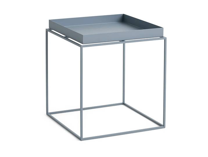 HAY Tray Table mittelhoher Beistelltisch Taubenblau, 40x40x44 cm