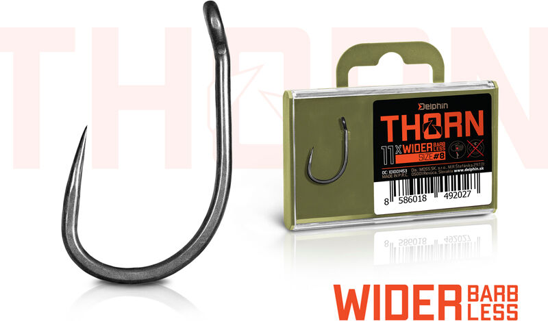 Delphin THORN Wider BarbLESS 11x #4 Gray, Beige, Brown #4