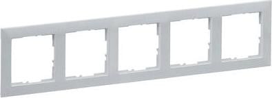 Legrand Suno LEGRAND 5-voudig aluminium frame, B/D/H: 368 x 83 x 9,8 mm, IP20