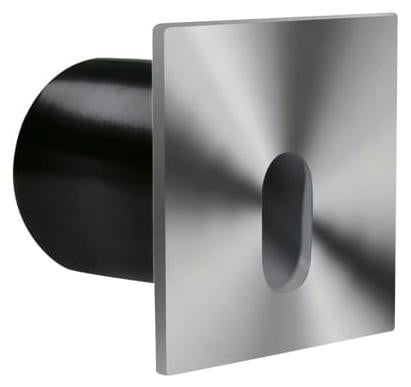 RAFI Ideus 03120 LED-trapverlichting, vierkant, mat chroom, 3W, 210lm, 4000K