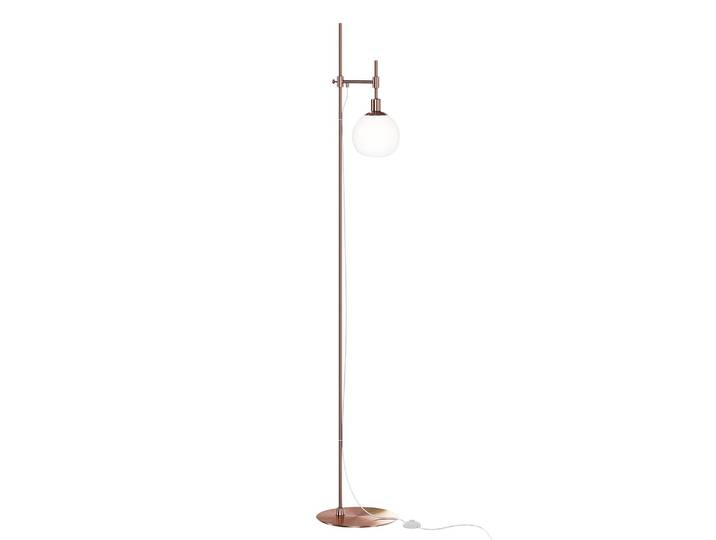 Stehleuchte Erich Ø 25cm Messing Mischmetall / Milchglas E14