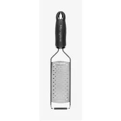 Microplane Gourmet, Küchenreibe, Schwarz, Silber