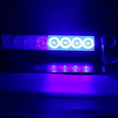 Of Wheels Deals LED Car Emergency Strobe Light, Red Blue Flashing 12V, Universal Police Truck Grill Beacon white