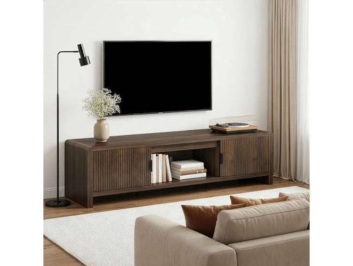 [en.casa] TV Schrank Lukkodso 150x40x40 cm Walnussoptik