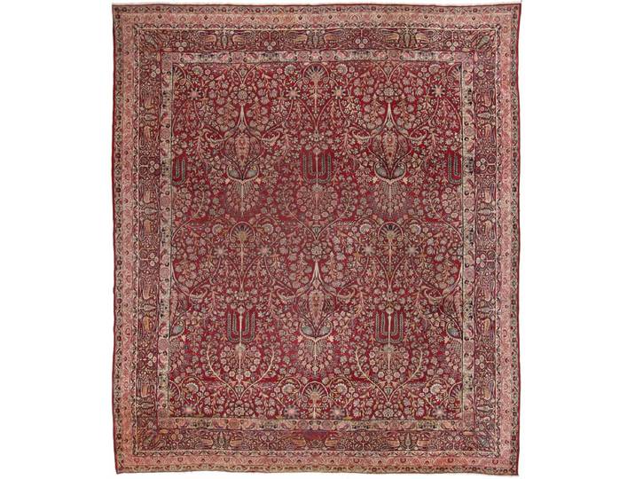 Kerman Lawar Teppich 306x349 Handgeknüpft Orientteppich Perserteppich Wolle