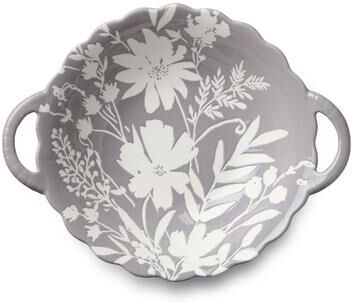 "Certified International Wildflowers 28 oz. Wax Off Round Bowl - 12.50""L x 10.00""W x 3.25""H"