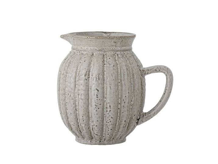 Krug Hilda – Steingut in Grau - Grau - Luxusbetten24