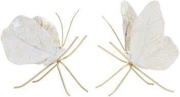 Melrose International Leaf Butterfly Shelf Sitter (Set of 2)