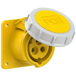 PCE 3132-4f70 CEE-Anbausteckdose gerade (70x70mm) 16A 3p 4h IP67 31324f70