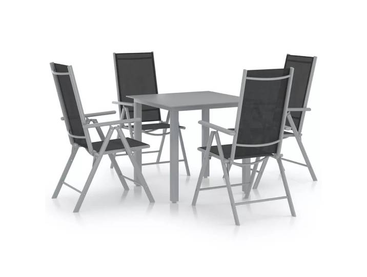 VidaXL - Garten-essgruppe aluminium, One Size, Silber