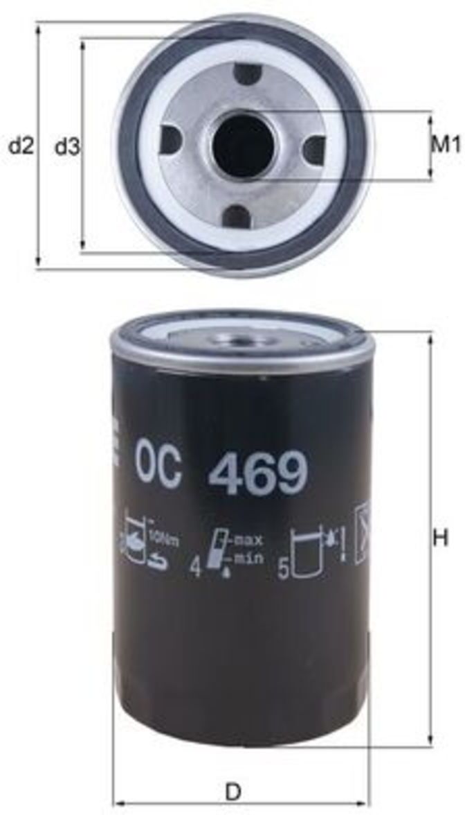 Ölfilter MAHLE KNECHT OC 469