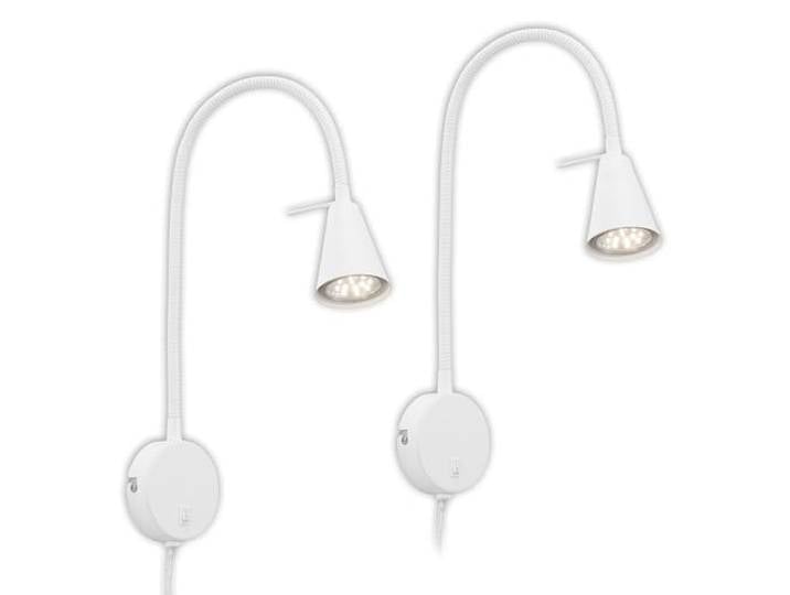 BRILONER - Lot de 2 appliques murales intérieures avec interrupteur sur le boîtier\, orientables\, lumière blanche chaude\, applique murale chambre\, lampe chambre\, appliques\, 45 x 8 x 20\,5 cm\, blanc
