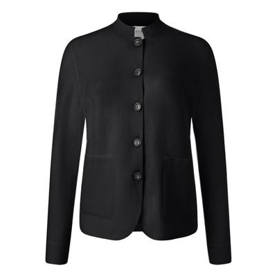 Blusenblazer MAERZ MUENCHEN "Maerz Muenchen 208400 Blazer Damen Bekleidung", Damen, Gr. 38, schwarz, 100% Wolle, Blazer Blusenblazer
