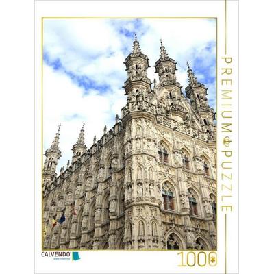 CALVENDO Puzzle Das historische Rathaus im belgischen LöwenE | 1000 Teile Lege-Größe 64x48cm Foto-Puzzle für glückliche Stunden