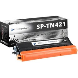Schneiderprintware Toner | 30% mehr Leistung | als Ersatz für Brother TN-421BK 2340 Seiten