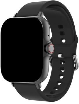 Uplifted Trends Smart Fitness Tracker With Music Control & Call Alerts For Men & Women Health Pedometer & Calories Monitor Smartwatch black