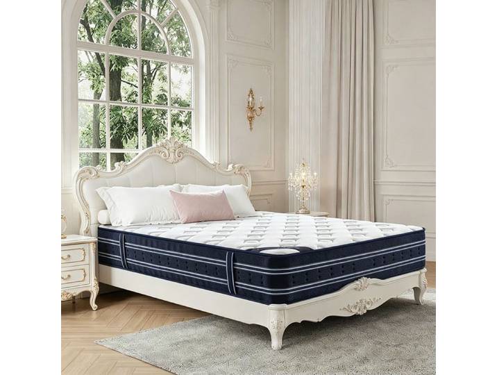 Matelas 140x190 cm Ép 32cm Mémoire de forme et mousse RH Hybride Mi-Ferme Soutien Tonique Indépendance de Couchage Respirante
