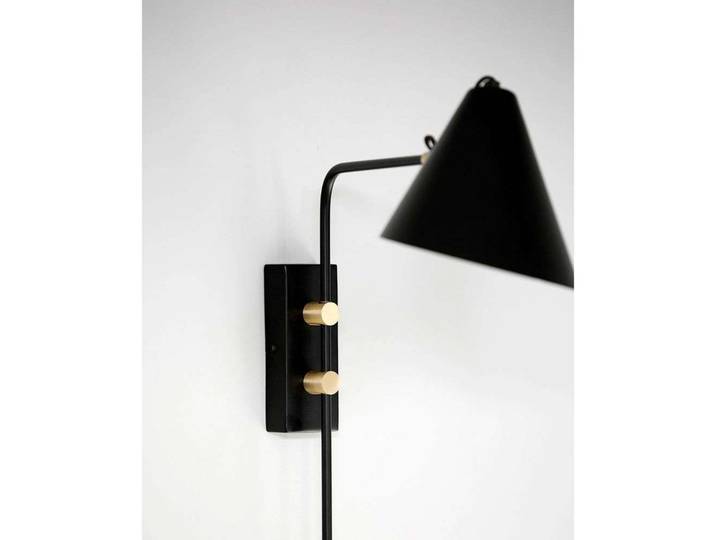 Club Wandleuchten 22cm Schwarz - House Doctor - Wohnzimmer - Metall