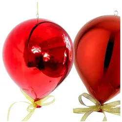 edelman, Christbaumschmuck, Bombka Formówka Plastikowa Bezpieczna Balon śr 30cm - Czerwony