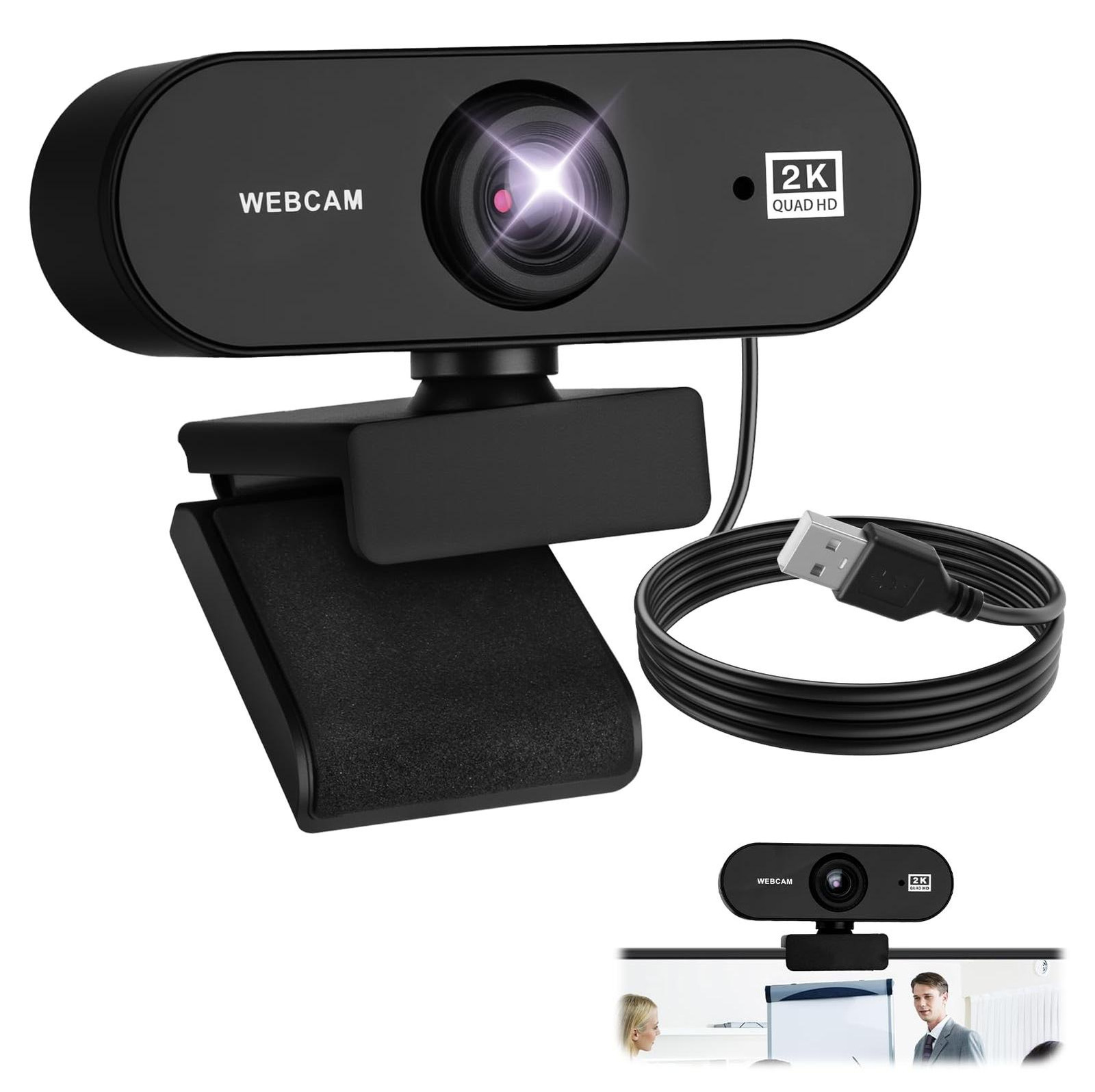 Selius Webcam 2K 30 FPS Full HD 1080P met microfoon voor PC