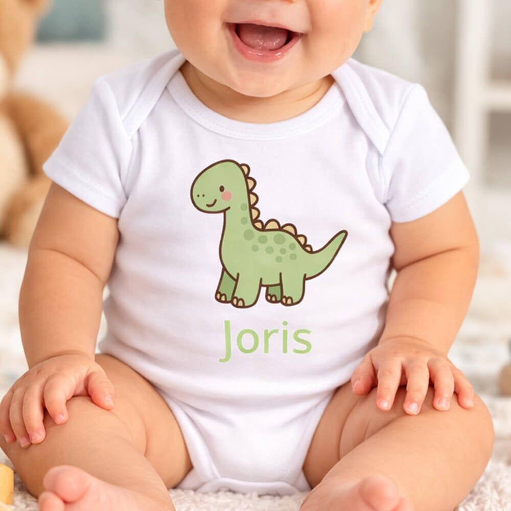 Ocadeau Body bébé dinosaure personnalisé