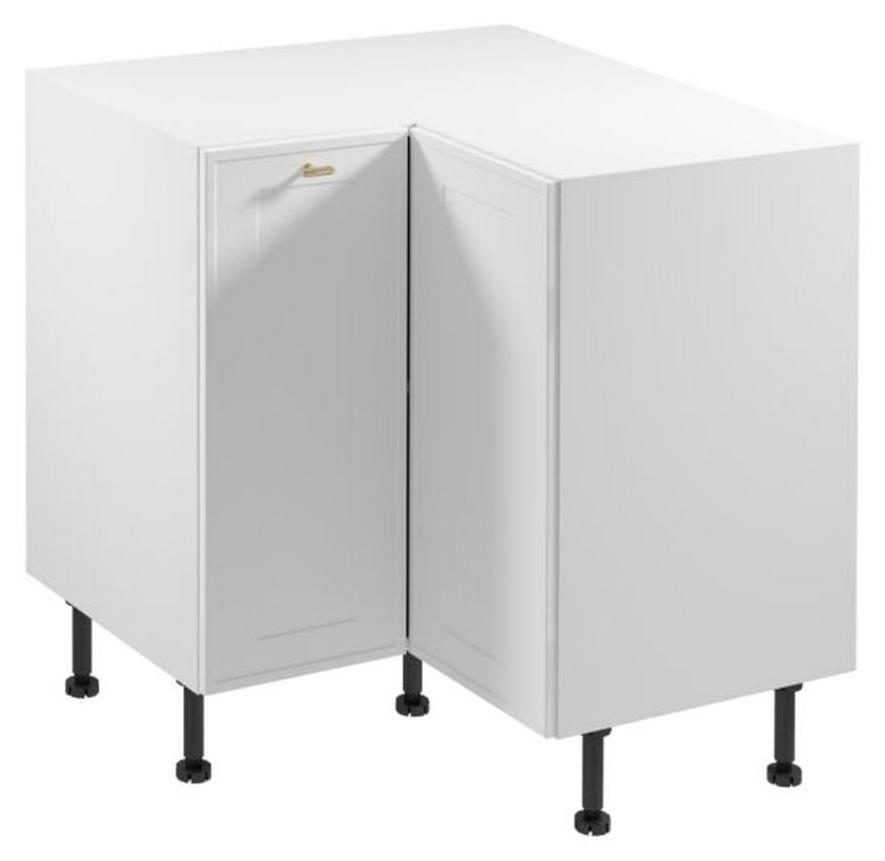Eckschrank Kücheneckschrank Eckunterschrank Küchenschrank mit Regal Weiß