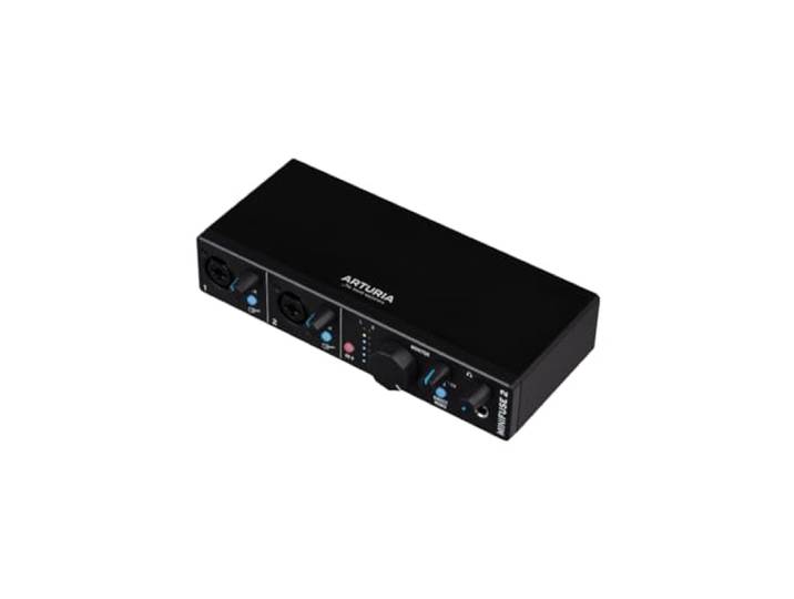 Arturia - MiniFuse 2 - compacte USB-audio- en MIDI-interface met creatieve software voor opnemen, produceren, podcasten, gitaar - Zwart