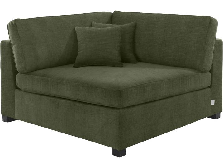 Sofa, Grün, 130x130 cm, 100% Polyester, Eckelement, Modern, Home-affaire
