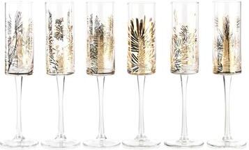 Zodax Festivity Champagne Flutes, Set of 6