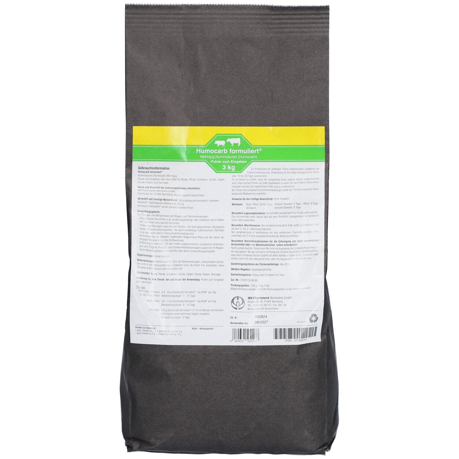 Humocarb formuliert Pulver zum Eingeben vet. 3000 g