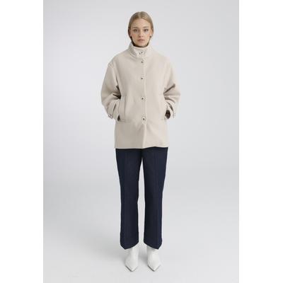 Kurzjacke FELIX HARDY "Kurzjacke", Damen, Gr. M, beige (stein), 100% Polyester, Jacken Kurzjacke