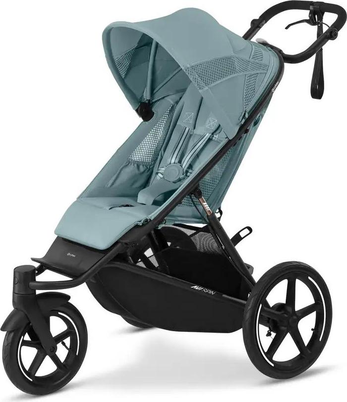 CYBEX Avi Spin, Betthimmel, All Terrain-Kinderwagen, Aufblasbare Räder, Faltbar, Hellblau, Schwarz