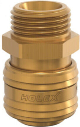 Raccord rapide avec filetage extérieur HOLEX, filetage extérieur du raccord : 1/2 pouce (080170 1/2)