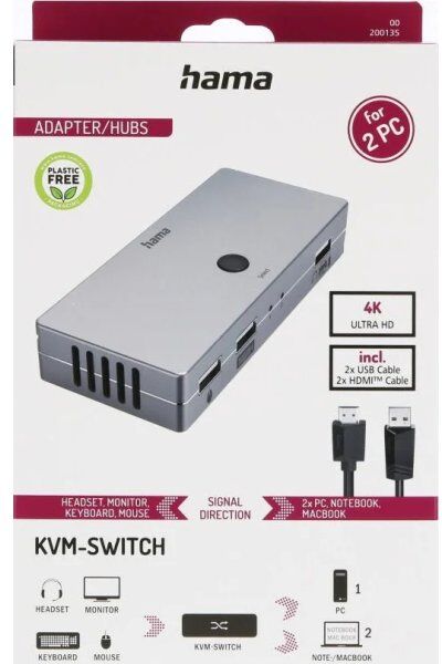 Hama Switch Kvm 4 Porte