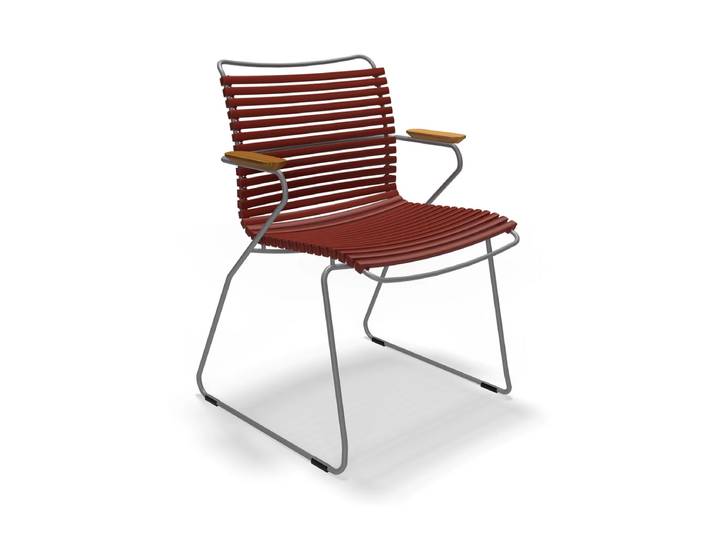 HOUE - CLICK Outdoor Dining Armlehnstuhl mit niedriger Lehne, paprika
